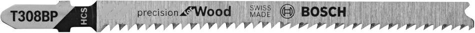 BOSCH T308BP, Precision For Wood Jigsaw Blade (5pk)