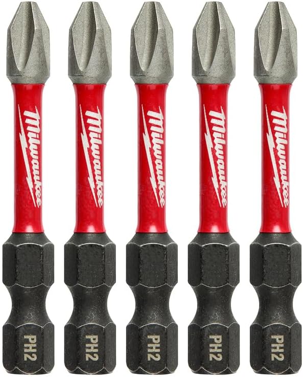 Milwaukee 48-32-4602, SHOCKWAVE™ Impact Duty 2" Phillips #2 Power Bits (5 PK)