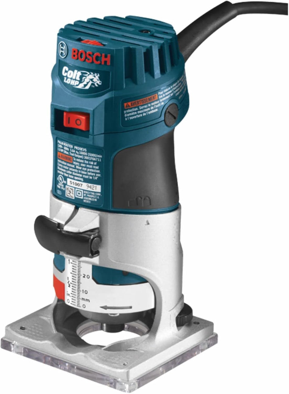 BOSCH PR20EVS, Colt 1-Horsepower 5.6 Amp Electronic Variable-Speed Palm Router