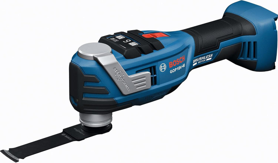 BOSCH GOP18V-40N, 18V Brushless StarlockMax Oscillating Tool w/ 4° Oscillation (Bare Tool)