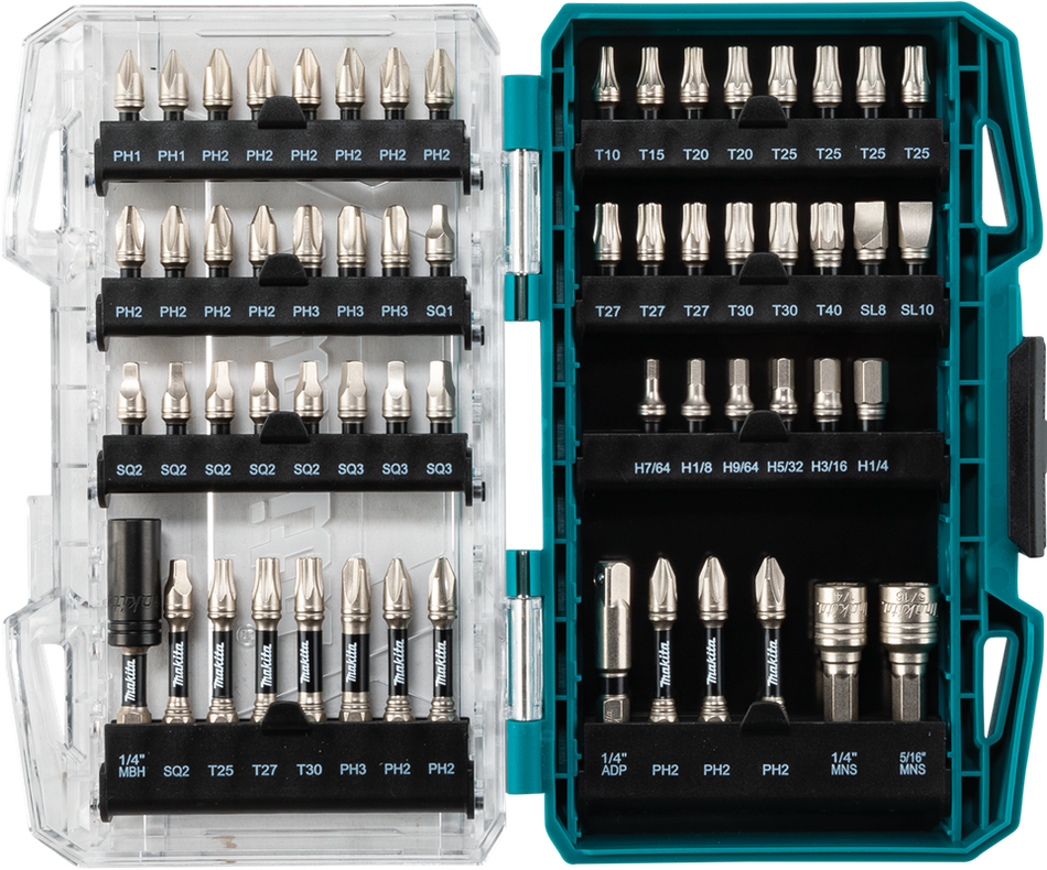 Makita E-01644, 60-Pieces Impact XPS Bit Set