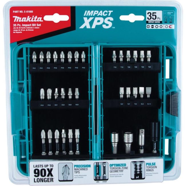 Makita E-01666, 35-Pieces Impact XPS Bit Set
