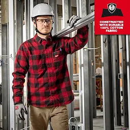 Milwaukee M551R, GRIDIRON™ Flannel Shirt Red - L