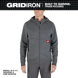 Milwaukee M250G, GRIDIRON™ Full-Zip Hoodie Gray - L