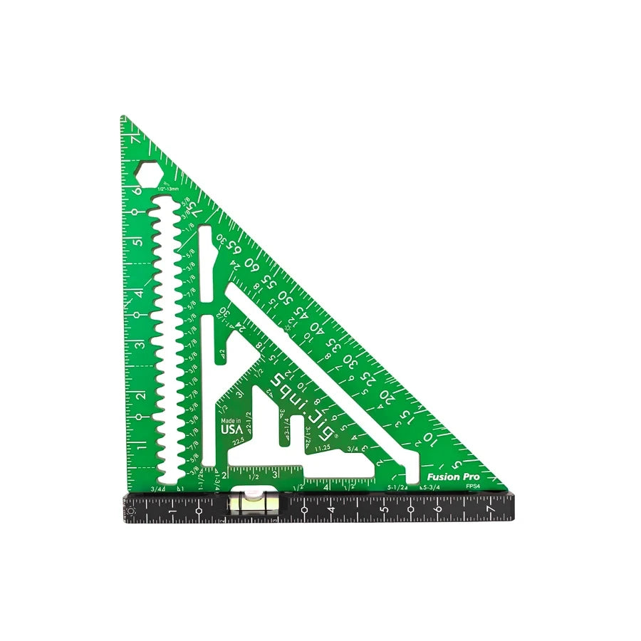 Squi.Jig FPRS75Green, Fusion 7.5 inch Pro Rafter Square (Green)