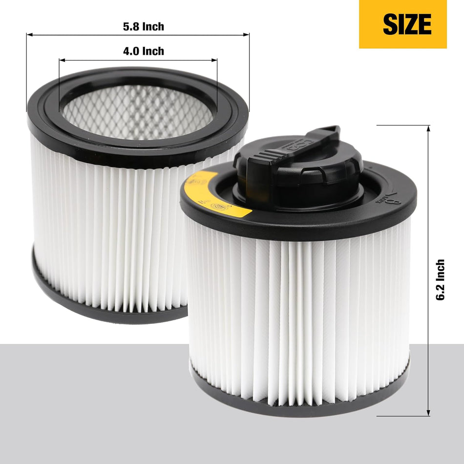 DEWALT DXVC4001, Cartridge Filter Replacement Fit for 4-5 Gallon Wet/Dry Vacuum Cleaners