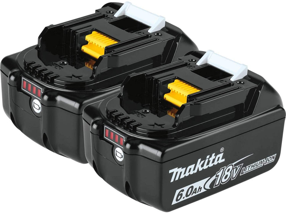 Makita BL1860B-2, 18V 6.0 Ah Battery Twin Pack