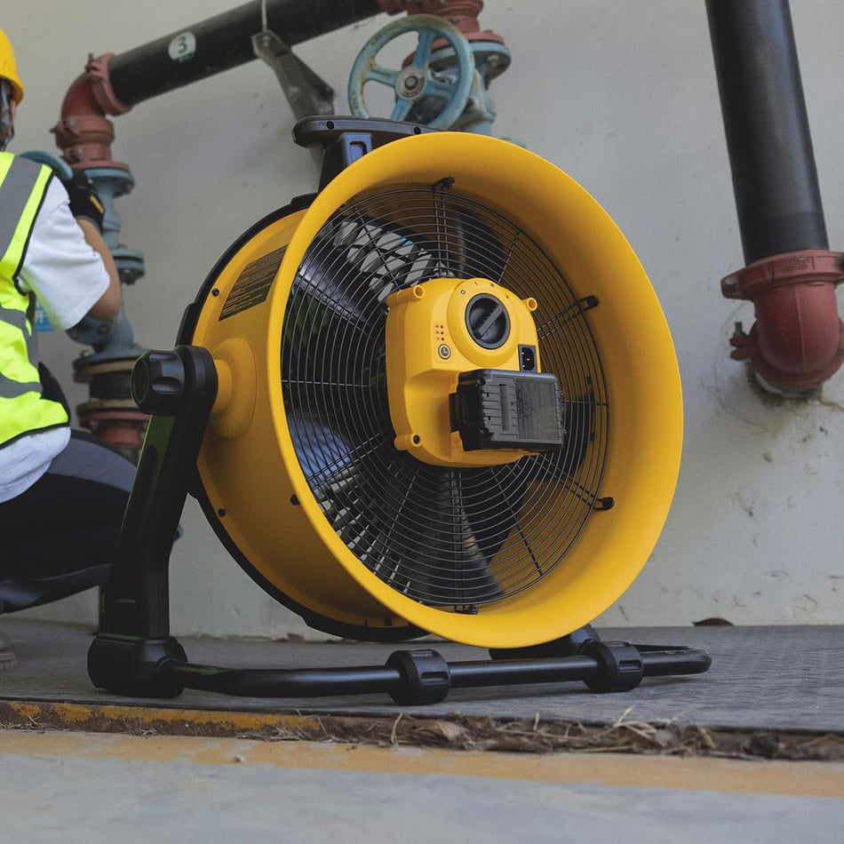 DEWALT DXF1850B, Industrial High-Velocity 18" Floor Fan AC/DC 20V Dual Power Supply (Tool Only)