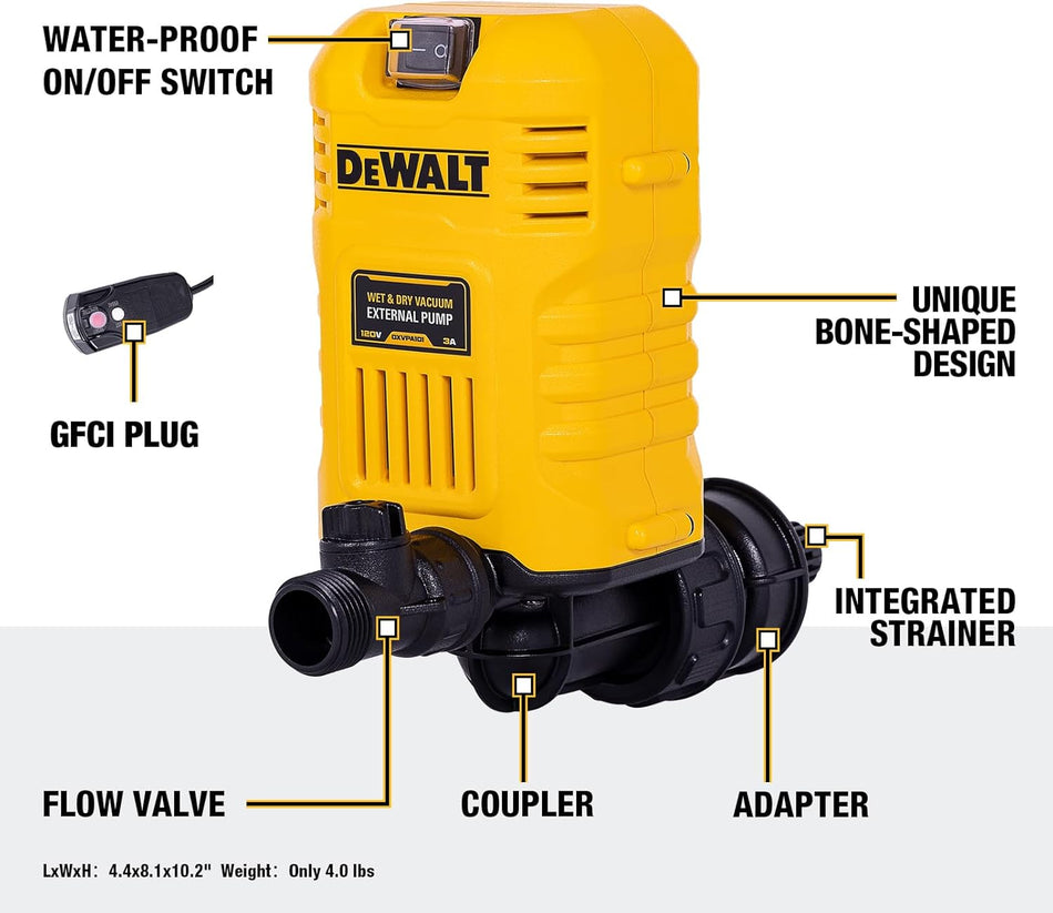 DEWALT DXVPA101, Wet Dry Vac External Pump