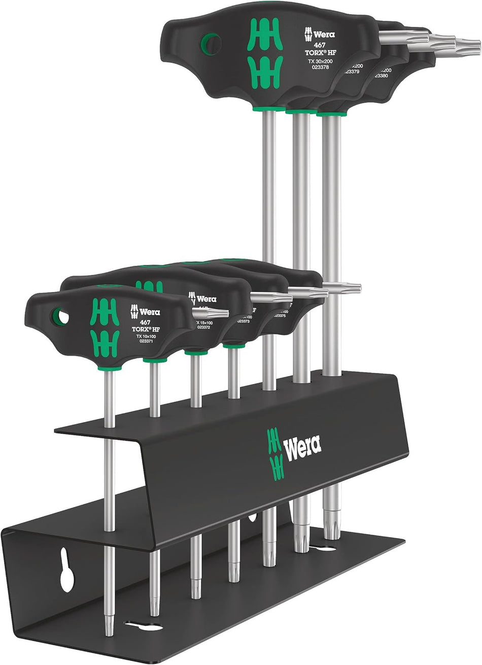Wera 05023456001, 467/7 TORX® HF SET 2 SCREWDRIVER SET T-HANDLE TORX® SCREWDRIVERS WITH HOLDING FUNCTION, 7 PIECES
