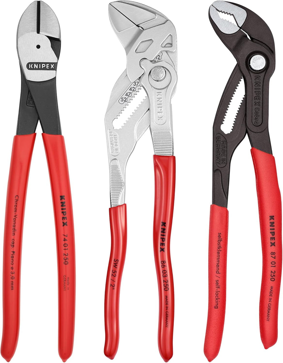 KNIPEX 9K 00 80 117 US, 3 Pc 10" Pliers Set