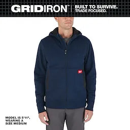 Milwaukee M250U, GRIDIRON™ Full-Zip Hoodie Blue - S