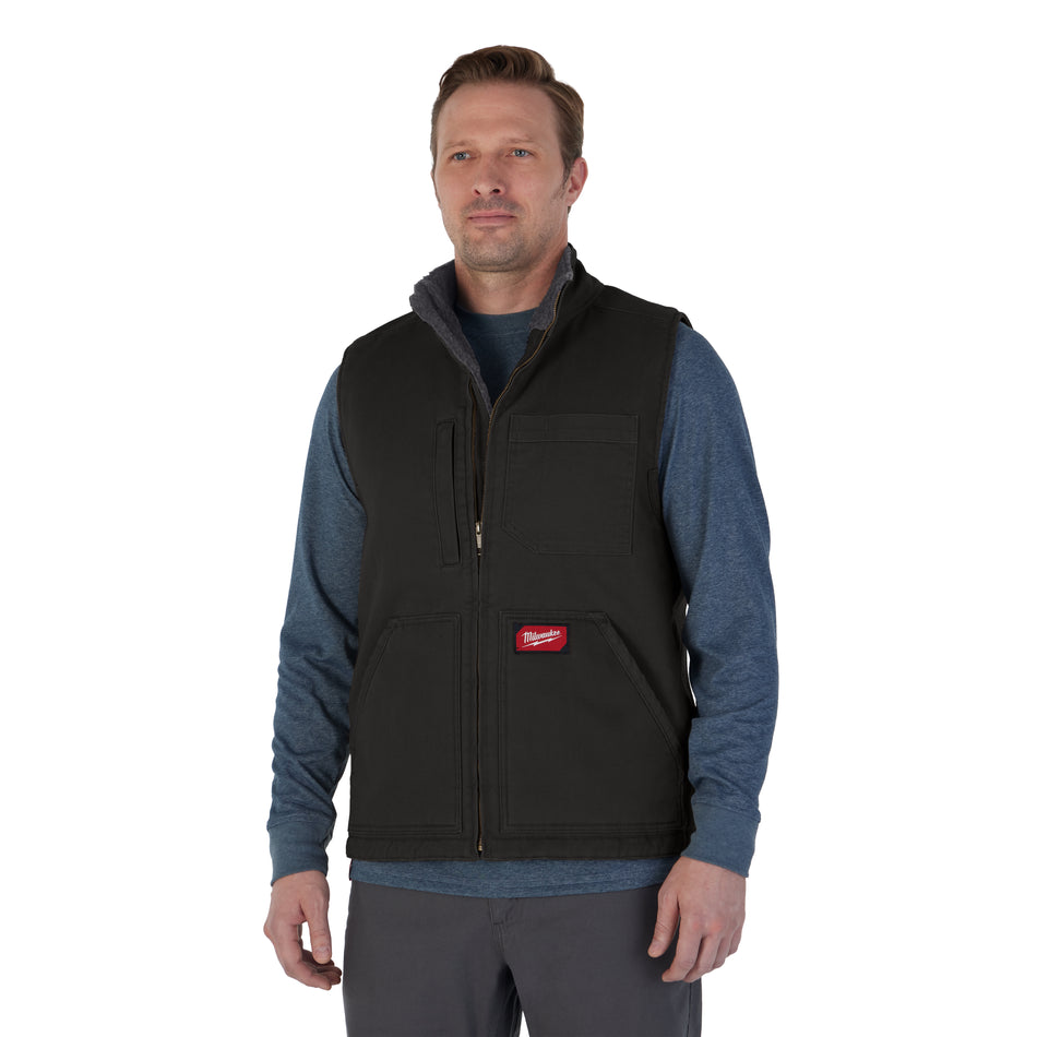 Milwaukee 801B-M, HEAVY DUTY SHERPA-LINED VEST - BLACK M