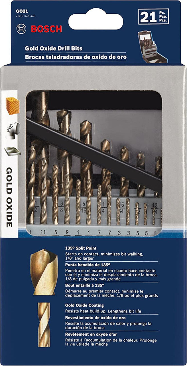 BOSCH GO21, 21 Piece Gold Oxide Bit Set
