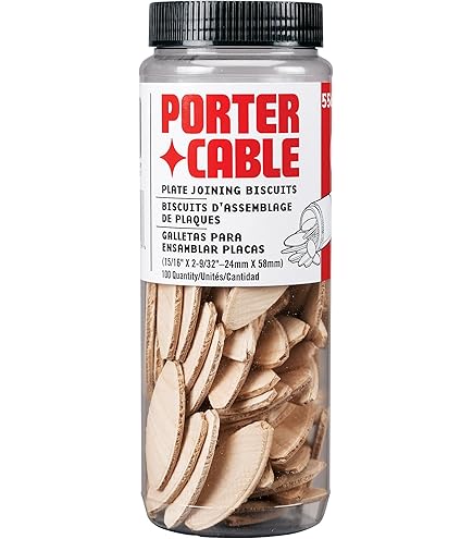 Porter-Cable 5561, No. 10 Plate Joining Biscuits 25/32″ x 2-3/64″ – 125 Pack