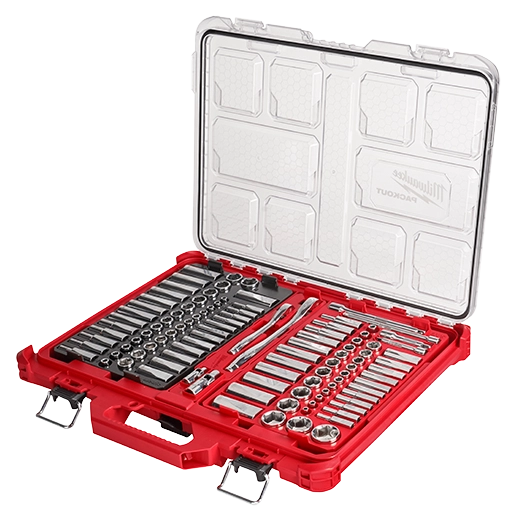 Milwaukee 48-22-9486, 1/4" & 3/8"  106 pc Ratchet and Socket Set in PACKOUT (SAE & Metric)