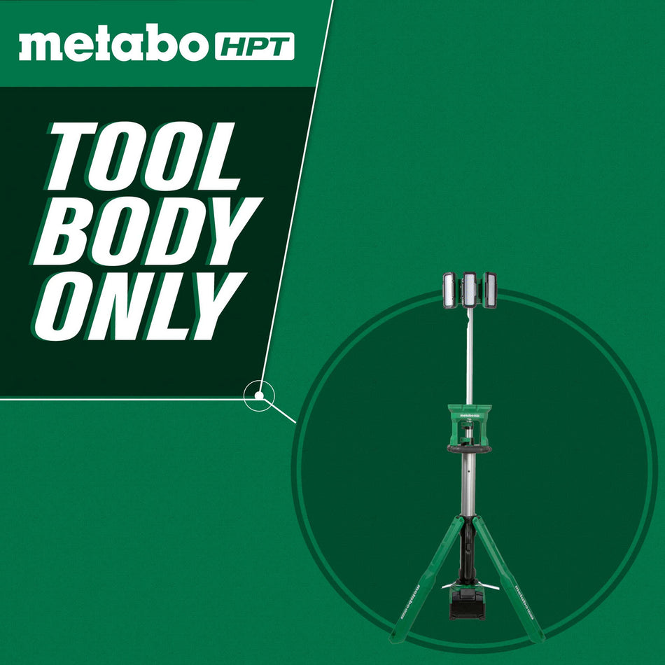 Metabo HPT UB18DGQ4M, 18V MultiVolt Cordless 4,000 Lumen LED Tripod Site Light