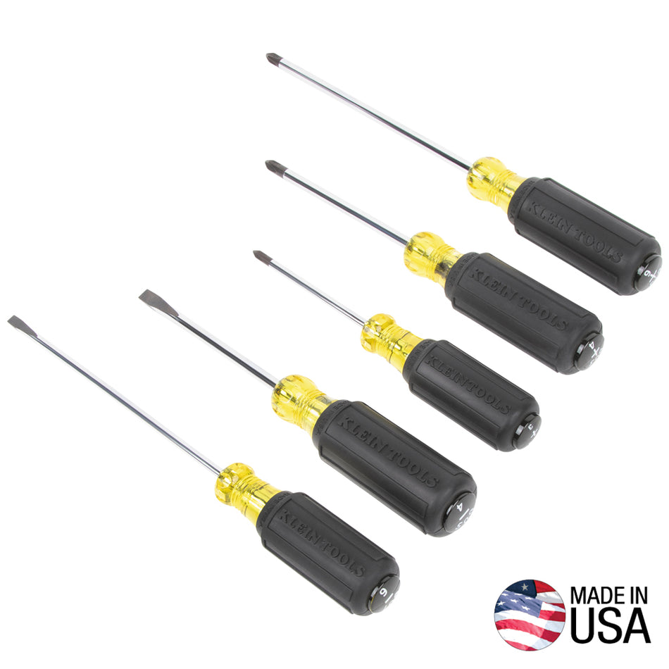 Klein Tools 85805, All-Purpose Screwdriver Set, 5-Piece