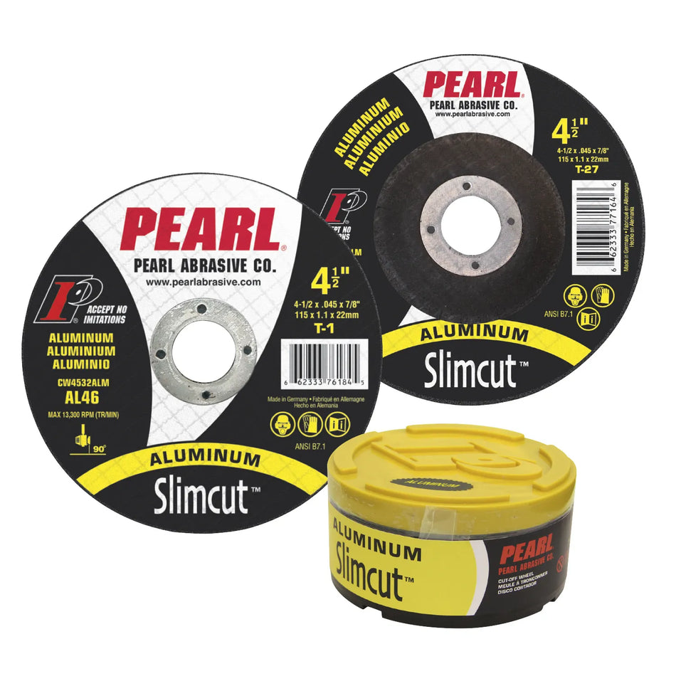 PEARL Abrasives CW4532A, Slimcut™ Aluminum Oxide Metal Cutting Disc,  4-1/2 x .040 x 7/8 Type 1 • A46 (25/Pack)