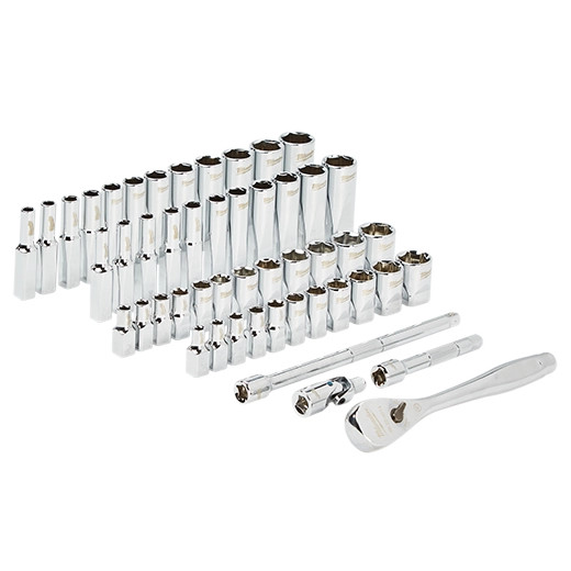 Milwaukee 48-22-9004, 1/4" Drive 50pc Ratchet & Socket Set - SAE & Metric