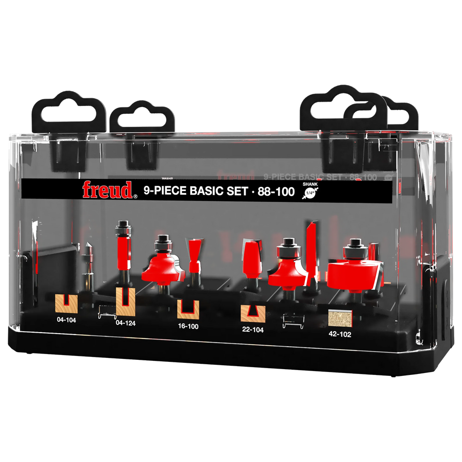 Freud 88-100, 9 Piece Basic Bit Set (1/4" Shank)