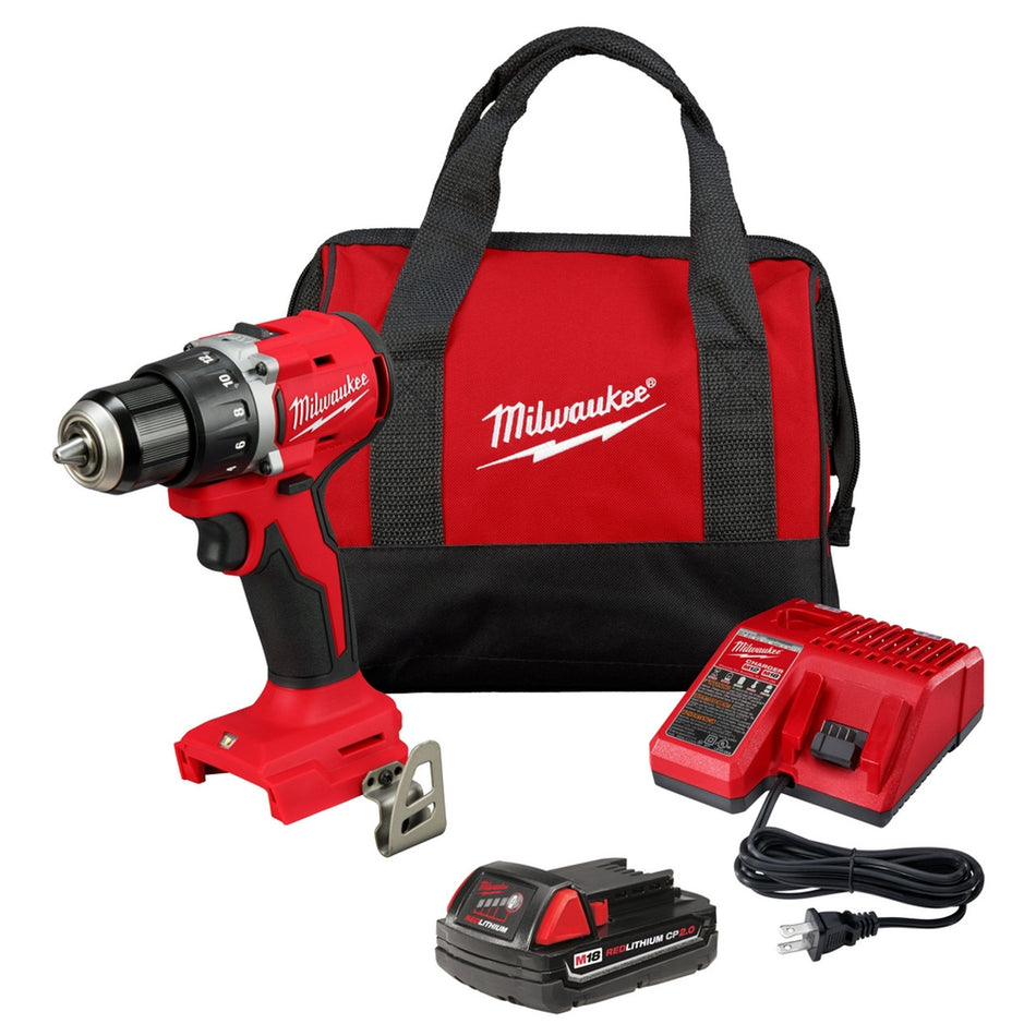 Milwaukee 3601-21P, M18 Compact Brushless 1/2" Drill/Driver Kit