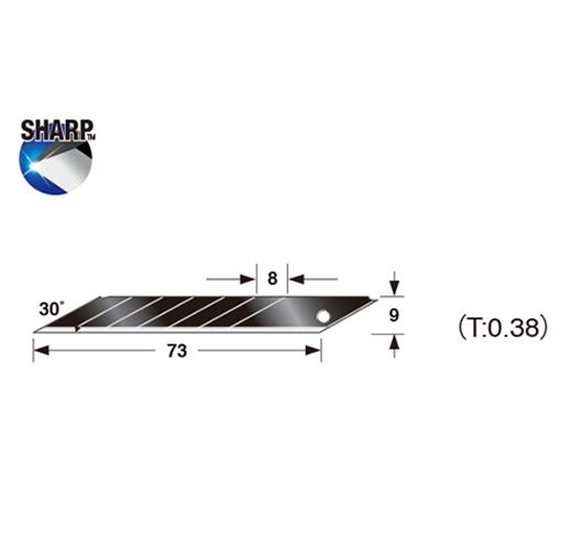 Tajima CB39RBH, Premium Cutter Series, 30゜Acute Angle Razar Black Blade™, 7-point, 10-blade, hard case