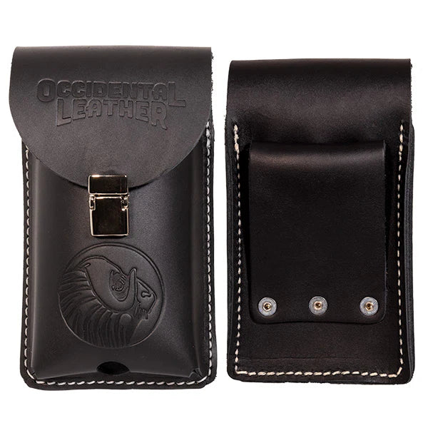 Occidental Leather B5331, Belt Worn XL Leather Phone Holster - Black