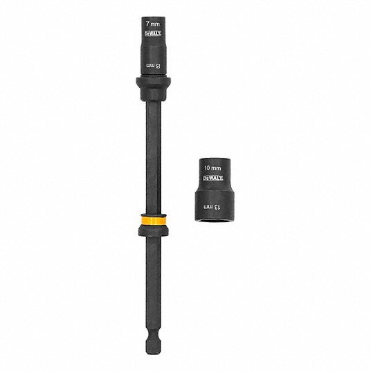 DEWALT DWADENDEXT-2MM, FLEXTORQ 6” 4-in-1 DOUBLE ENDED NUT DRIVERS WITH 7mm 8mm 10mm 13mm SOCKET