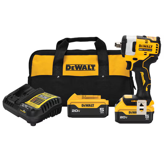 DEWALT DCF911P2, 20V MAX* 1/2" Impact Wrench with Hog Ring Anvil Kit