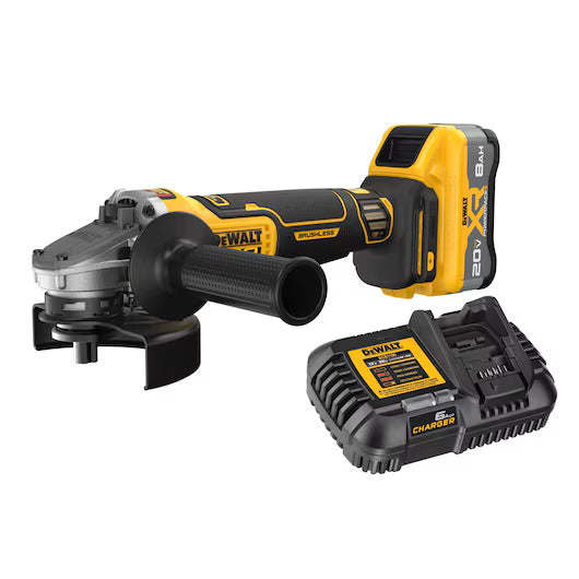 DEWALT DCG410WW1, 20V MAX* XR® BRUSHLESS CORDLESS 4-1/2 IN. - 5 IN. ANGLE GRINDER KIT WITH XR POWERPACK™
