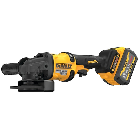 DEWALT DCG418X2, 60V MAX FLEXVOLT 4-1/2'' - 6'' Small Angle Grinder Kit (No Lock On)(9.0AH x 2)