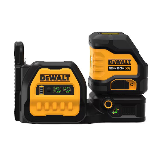 DEWALT DCLE34020G, 20V MAX Cordless Cross Line Green Laser Kit