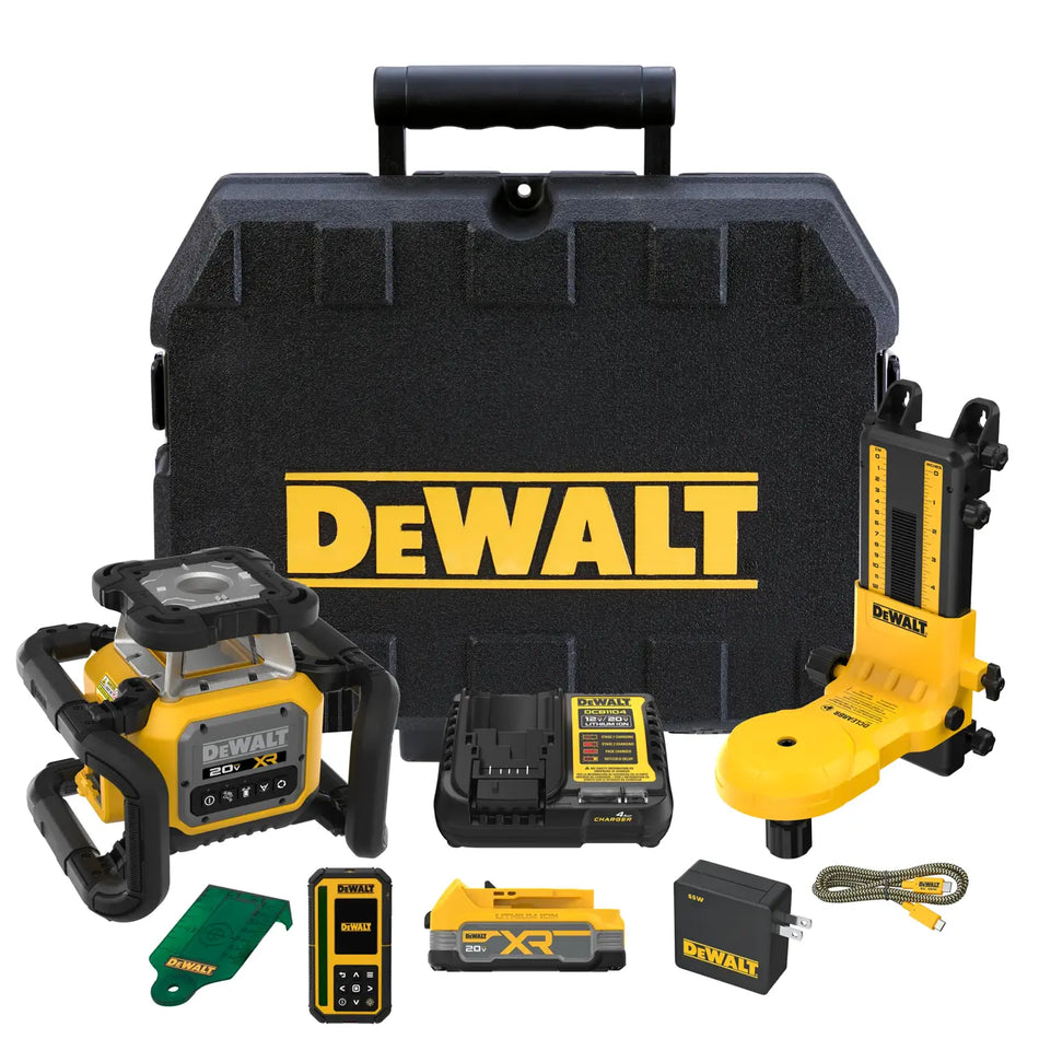 DeWalt DCLE35121GE1F, 20V* MAX* XR® Green Rotary Laser Framer Kit