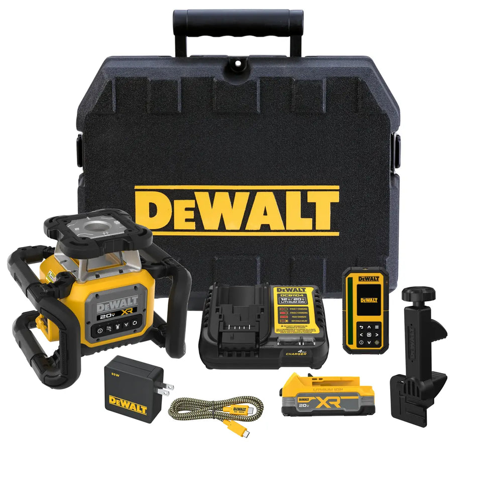 DeWalt DCLE35121GE1, 20V* MAX* XR® Green Rotary Laser Base Kit