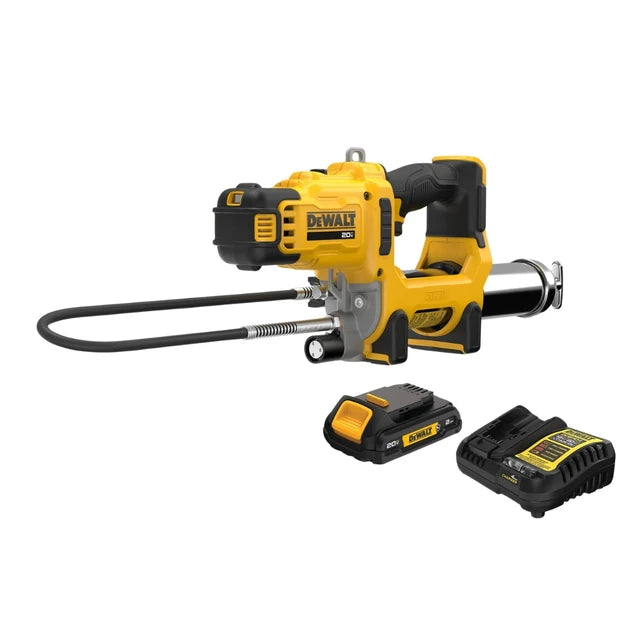 DEWALT DCGG581GD1, 20V MAX Cordless 10,000 PSI Variable 2-Speed Grease Gun Kit