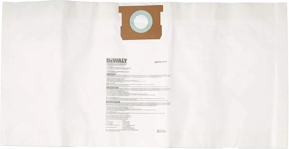 DEWALT DXVA194111, Fine Dust Bag 6-10 gal (3pk)