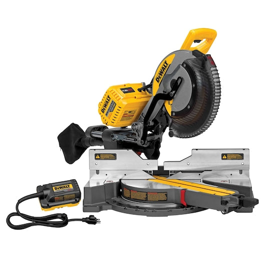 DEWALT DHS790AB, 120V 60V MAX FLEXVOLT 12'' Double Bevel Compound Sliding Miter Saw w/120V AC Adapter (Tool Only)