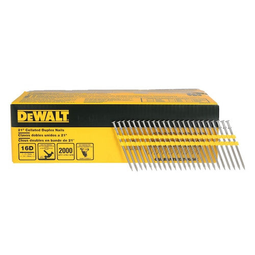 DEWALT DN350, 21 Degree Collated 16D Duplex Nails (2000/box)