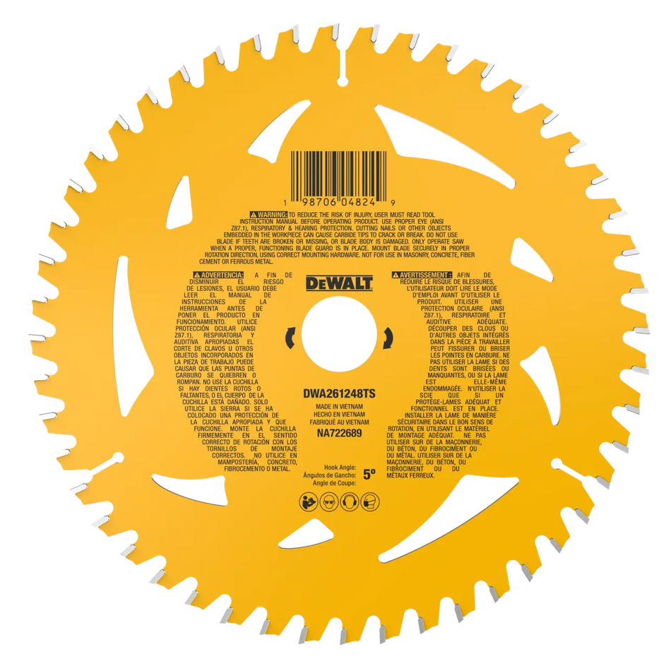 DeWalt DWA261248TS, 6-1/2 In. 48t Fine Finish Track Saw Blade