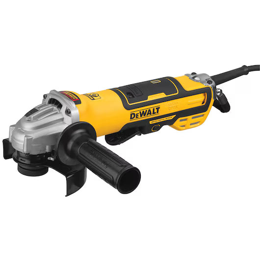 DEWALT DWE43214N, 5'' Brushless Barrel Grip Paddle Switch Grinder 13Amp, 10,500rpm, E-Clutch, Kickback Brake, Brake, Lanyard Ready (No Lock On Switch)