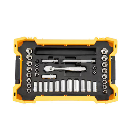 DEWALT DWMT45403, 3/8" and 1/2" Mechanic Tool Set With ToughSystem 2.0 Tray and Lid (85 pc)
