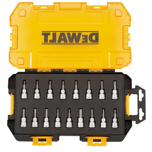 DEWALT DWMT73806, 17 Piece 3/8'' Drive Bit Socket Set