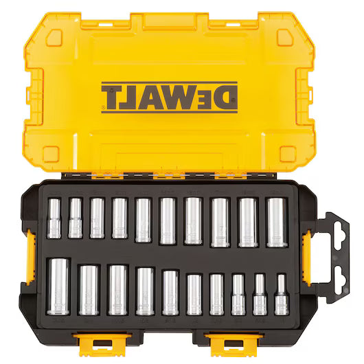 DEWALT DWMT73812, 20 Piece 3/8'' Drive Deep Combination Socket Set