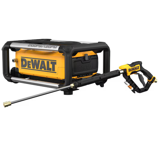 DEWALT DWPW2100, 2,100 MAX psi* 1.2 gpm** 13 Amp Electric Jobsite Cold Water Pressure Washer