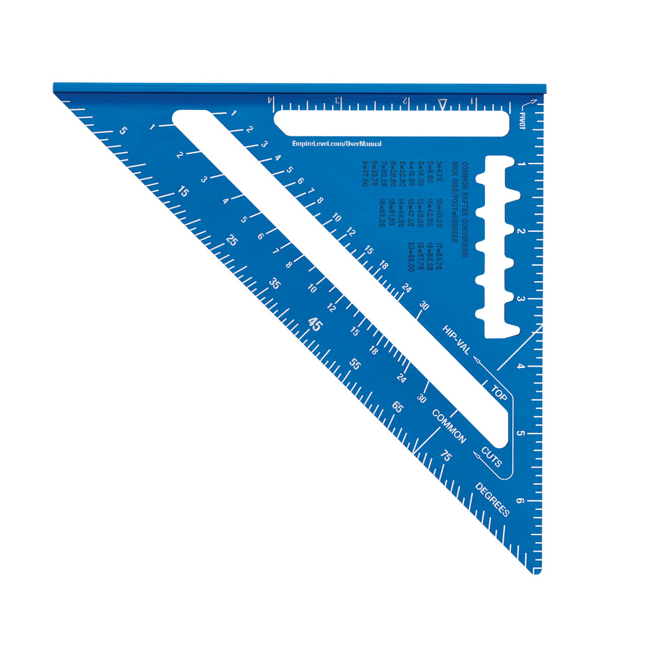 Empire E2994, 7" TRUE BLUE Laser Etched Rafter Square