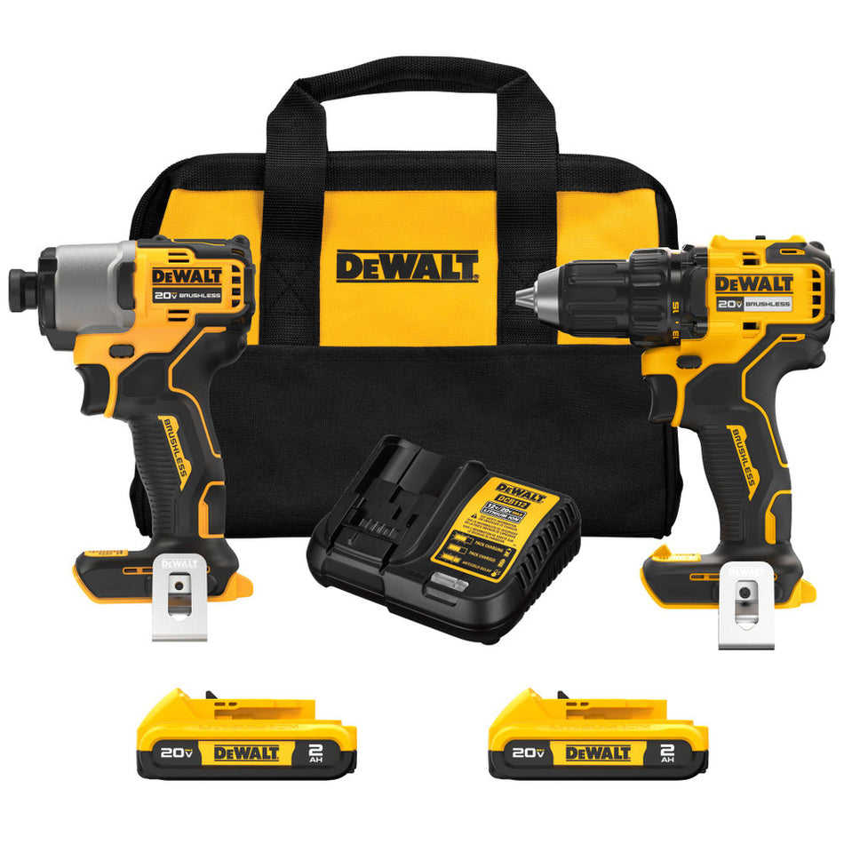 DEWALT DCK227D2, 20V Max Brushless Cordless Drill/Driver And Impact Driver Combo Kit