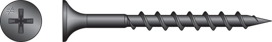 Quik Drive DWC158PS, Collated Drywall Screws #6 X 1-15/8" Bugle Head, Sharp-Point w/Gray Phosphate Coating (2500pcs/Box)