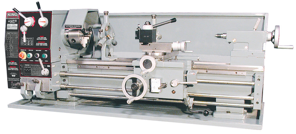 KING Canada KC-1236ML/KM-053/SS-1236 , 12" x 36" Gearhead Metal Lathe with Stand and Taper Attachment