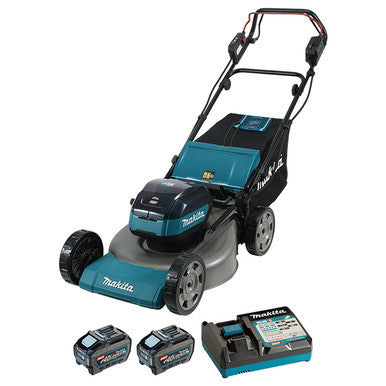 Makita LM002GT201, 40VMAX XGT Brushless 21" Self-Propelled Lawn Mower, 5.0AH X 2 Kit